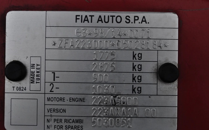 Fiat Doblo cena 8200 przebieg: 180000, rok produkcji 2001 z Opalenica małe 326